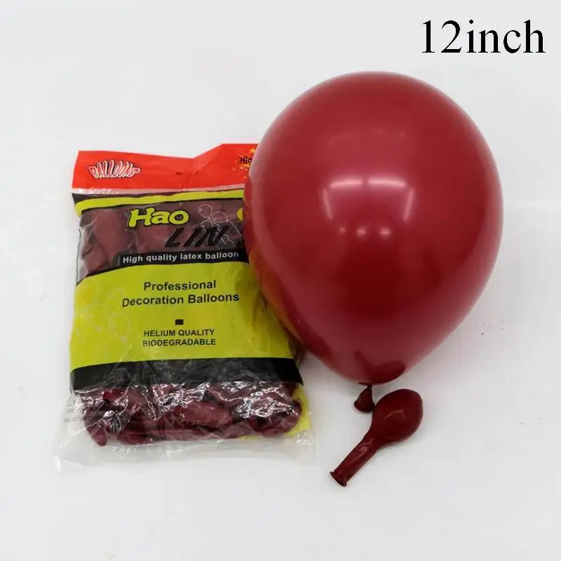Kuchang 10 шт. 20 шт. 50 шт. 5 дюймов 12 дюймов рубиновый красный глянцевый металлический жемчуг латексные шары хром металлический цвет Свадебная вечеринка Декор