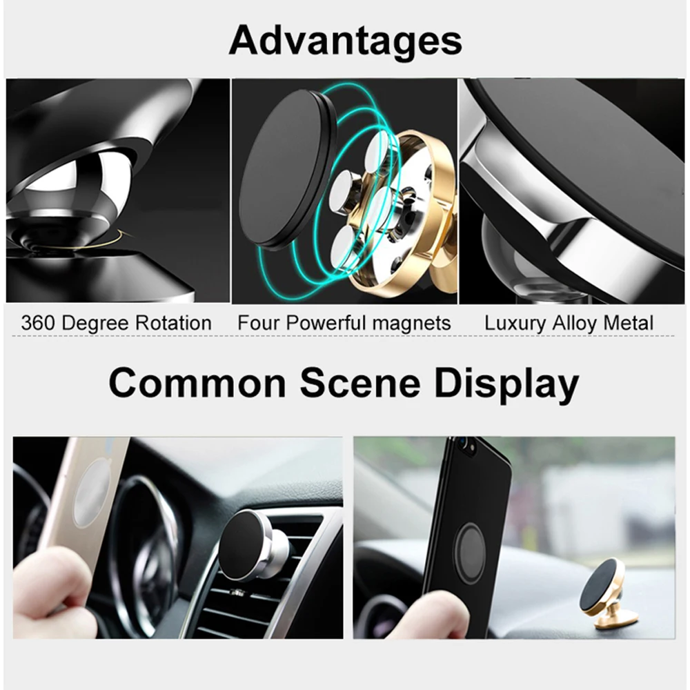 ZLNHIV cell stand magnetic holder for phone in car mobile upport smartphone round cellphone for iphone accessories mount magnet