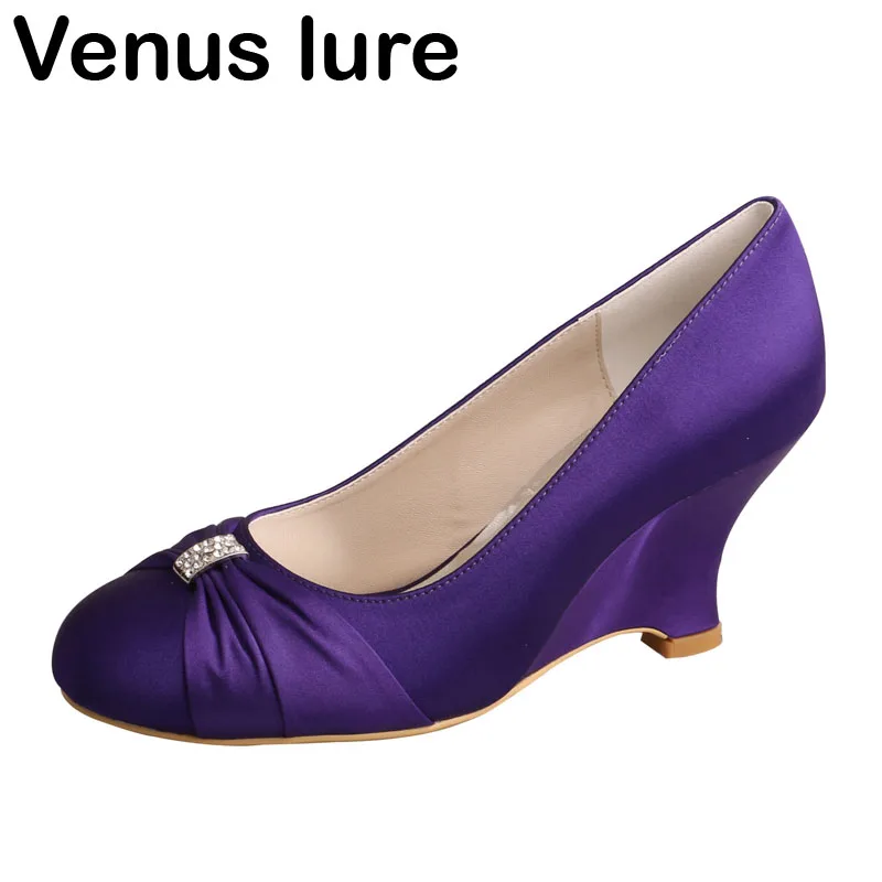 Women Fashion Closed Toe Purple 3