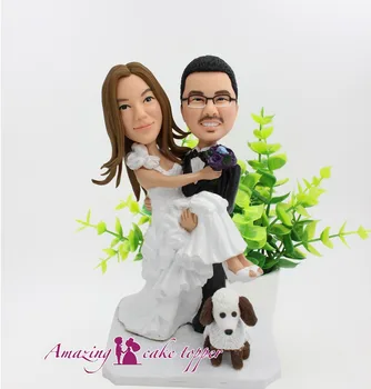 

2019 AMAZING CAKE TOPPER Witness the good moments of love Toys Custom Polymer Clay Figure From Pictures