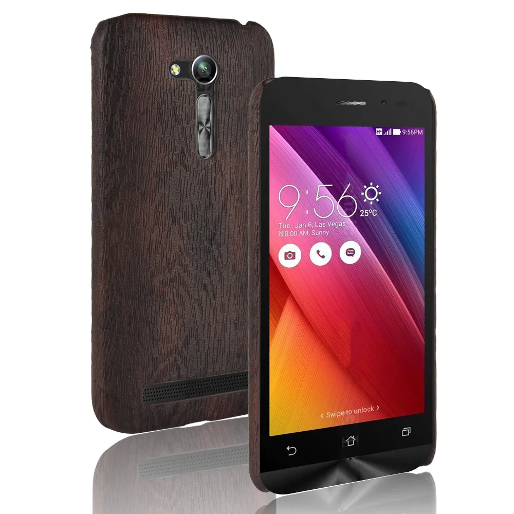 

For Asus Zenfone GO ZB450KL 452KG Case fashion Phone Case Back Cover For ASUS ZB452KG X009DD Luxury Wood pattern PU leather Case