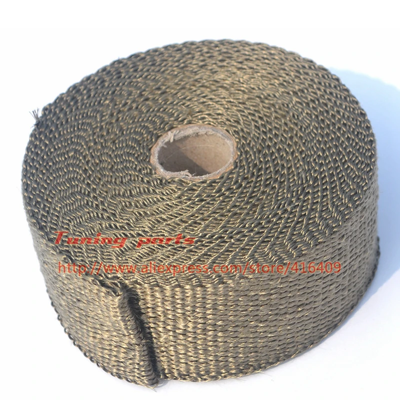 

high quality : Titanium Color Exhaust Insulating Wrap 10m Thermal Wrap Heat Wrap