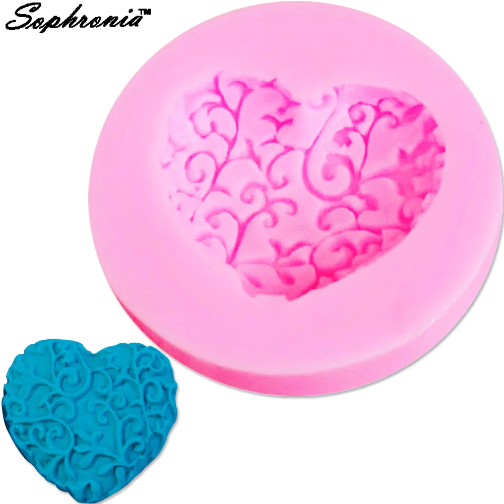 

Sophronia Lovely Heart-Shaped Chocolate Design Cake Decorator Love Heart Styling Silicone Mould Chocolate Fondant Mould M134