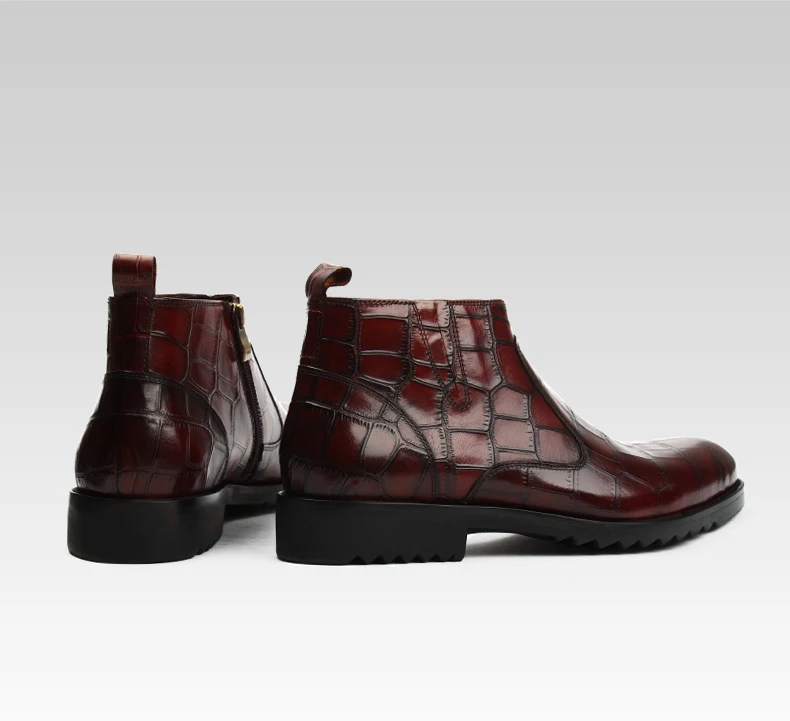 MYCOLEN/ г.; брендовые Мужские ботинки в стиле ретро с каменным узором; удобная брендовая Повседневная обувь; зимние черные ботинки из натуральной кожи