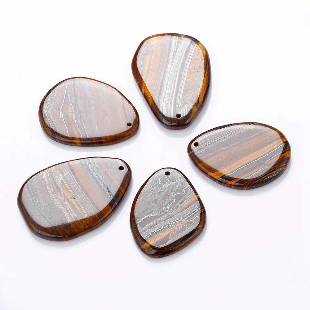 

70cm Necklace Tiger Eye Large Pendant Rectangular Natural Stone Women Men Jewelry Long Necklace Reiki Chakra Healing Lucky Ge