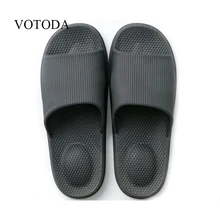 VOTODA/мужские мягкие домашние Тапочки для ванной; парные массажные шлепанцы на толстой подошве; однотонные водонепроницаемые Нескользящие пляжные вьетнамки из ПВХ