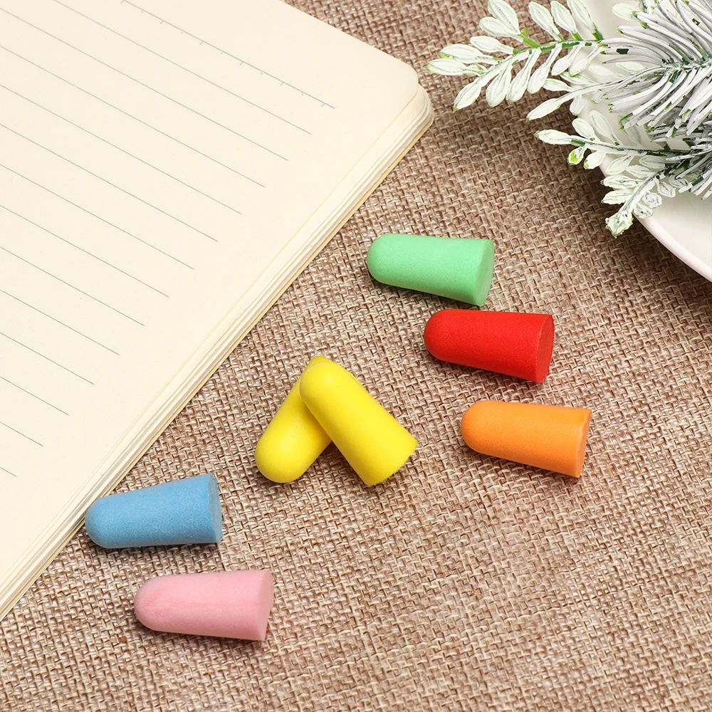 

10 Pairs Anti-noise Rebound Soft Tapered Earplugs Prevention Noise Reduction Soft Earmuffs Ear Protection for Travel Sleep Rest