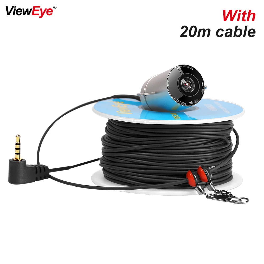 

ViewEye Find Fish Single Underwater Fishing Camera Fish Finder 6PCS Infrared Lamp IR LED 20m Cable For 4.3 Inch With/NO Record