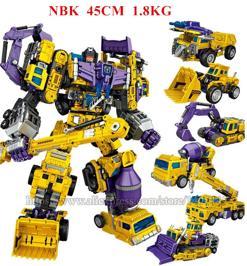 WEIJIANG NBK негабаритный 45 см Predaking трансформация фигурка игрушка 6 в 1 KO GT Разрушитель инженерные модели грузовиков игрушки для детей