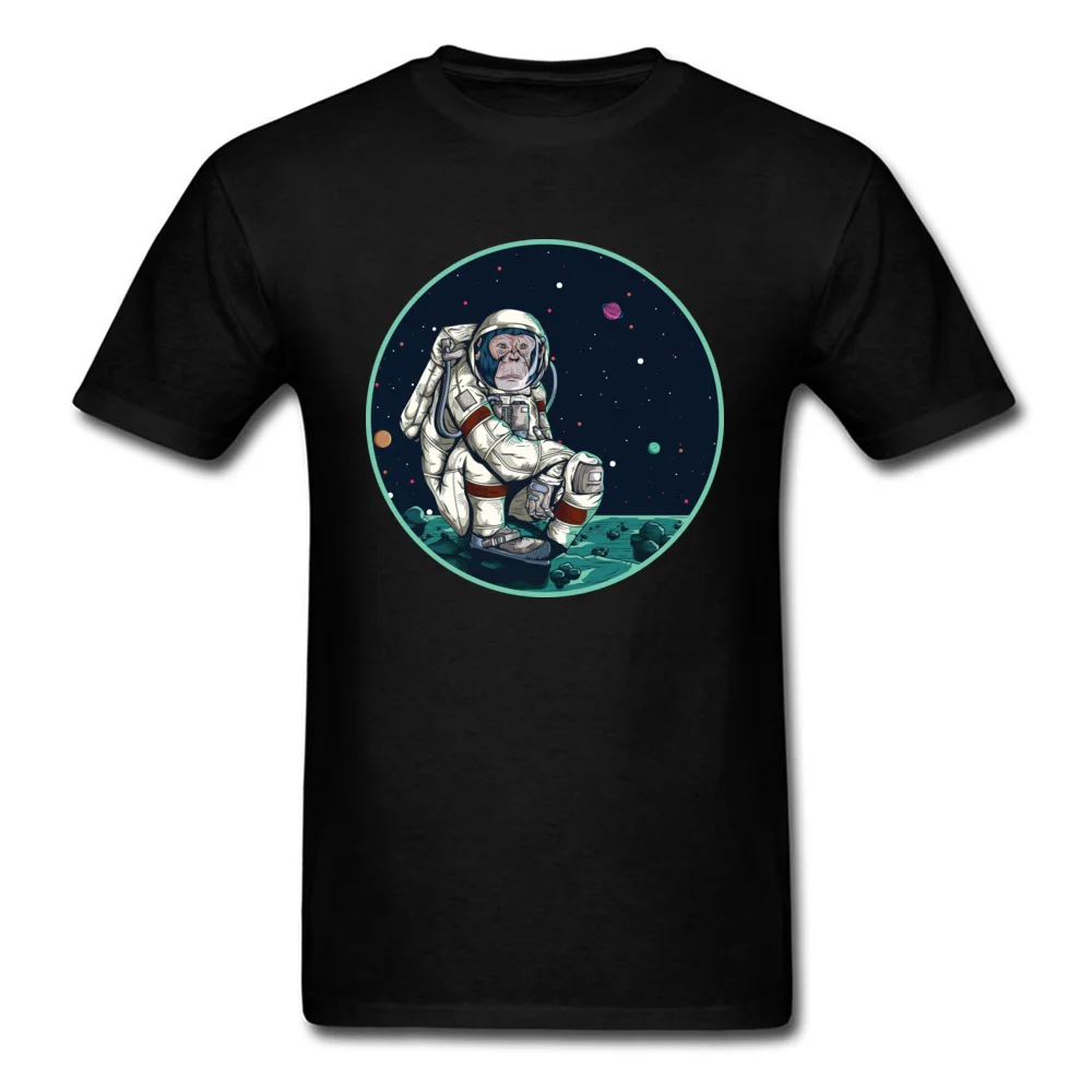New Arrival Space Monkey Unique Short Sleeve T Shirts VALENTINE DAY O Neck Cotton Fabric Tops & Tees for Boys Tops Shirts Street Space Monkey black