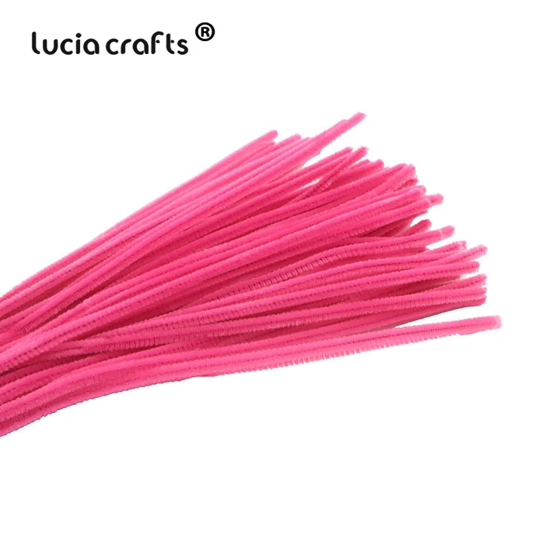 C8 Dark pink 1" x 6 мм 50 шт. стебли синели, очистители труб детей ручной работы материал для творчества декоративные цветы и венки L0101 - Цвет: C8 Dark pink