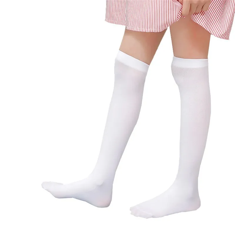 Белые носки для девочек-школьниц бархатные гольфы детские черные носки принцессы в полоску со звездой и сердцем Kniekousen Meisje