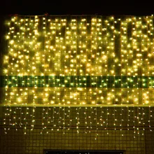 LED Шторы строка 3 м x 1 м гирлянды Светодиодные строки для Рождество Свадебная вечеринка Праздничные огни