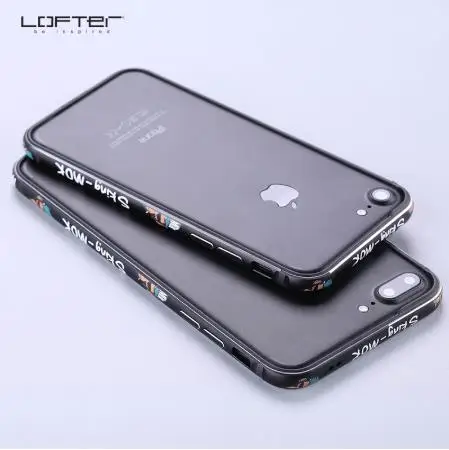 Алюминиевый металлический бампер Lofter для Apple iPhone6 7 8 iPhone 7 8 Plus, чехол с мультяшной рамкой, металлический чехол, защитный чехол, Capinha