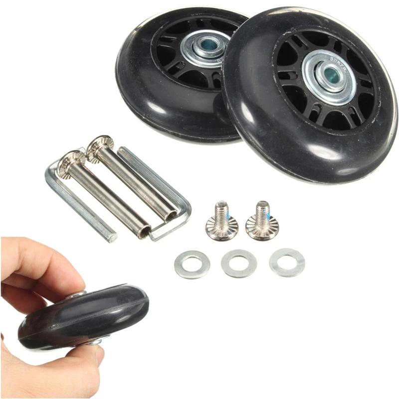AEQUEEN 1 pair 69x28mm Travel Luggage Wheels Replacement Rubber Wheels