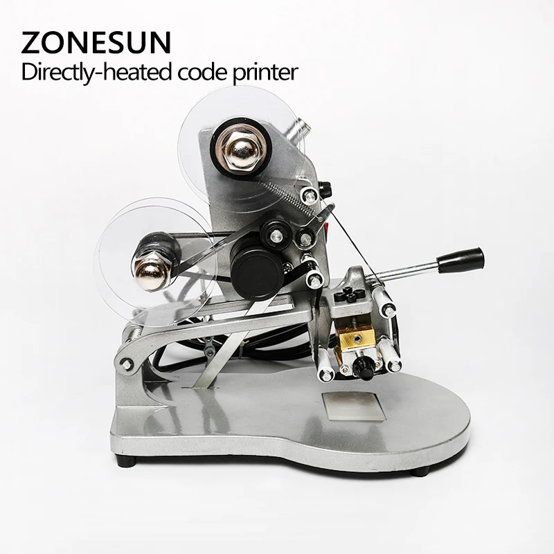 ZONESUN ручной принтер для горячего тиснения кодирования даты истечения срока
