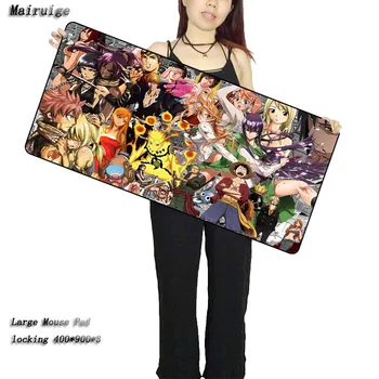 

Mairuige One Piece Naruto Speed Version Large Gaming Mouse Pad Locking Edge Mouse Mat for Laptop Computer Desk Pad Keyboard Mat