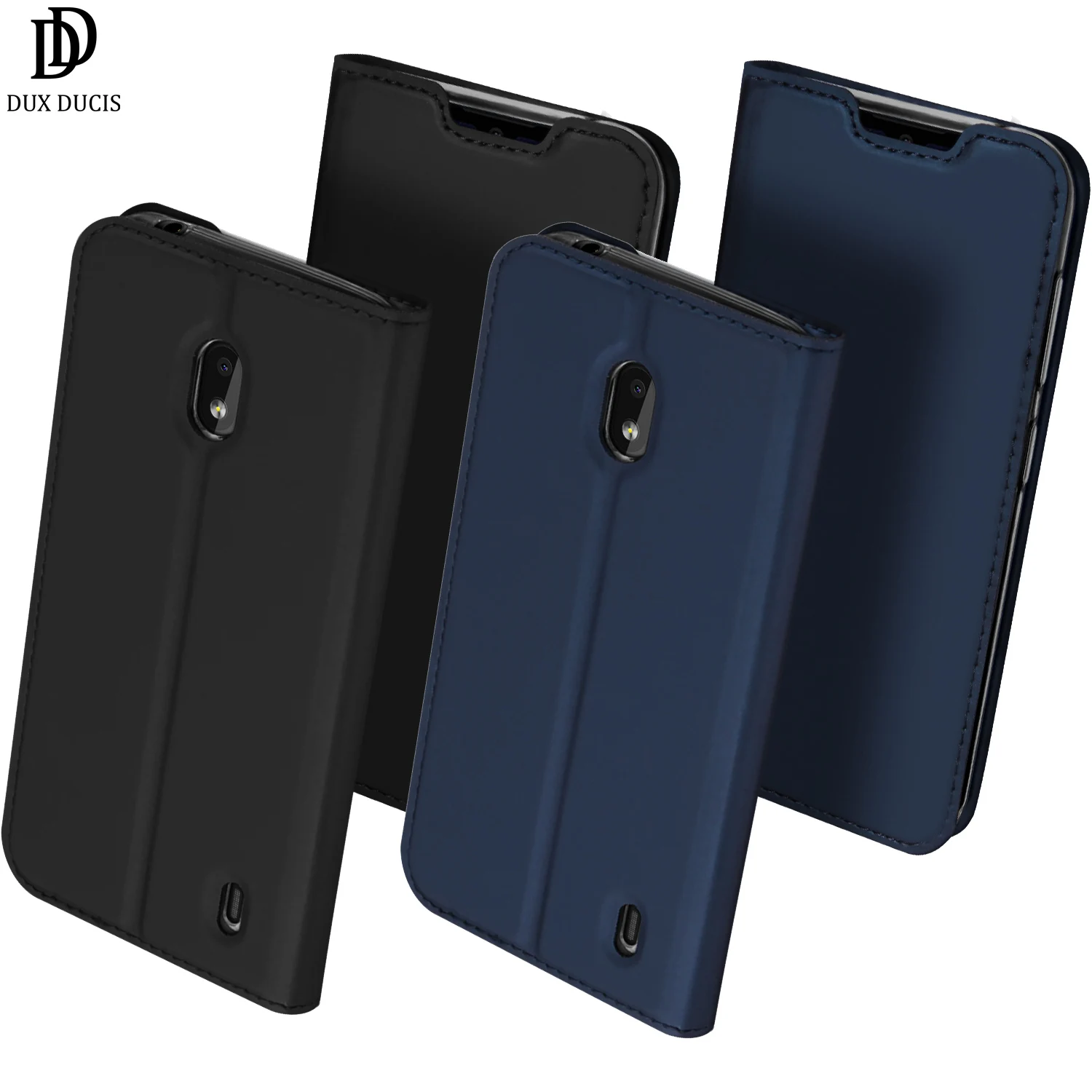 Флип чехол для Nokia 2 PU кожаный мягкий телефона защитный слот карт держатель