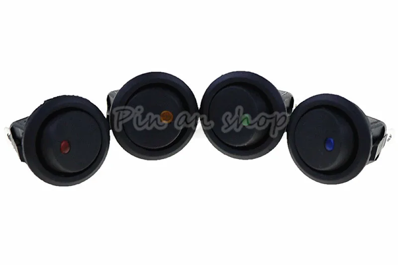 5 x SmartSwitch 12V Round Rocker ON//OFF Switch Car//Van//Dash//Boat LED//Light BLACK
