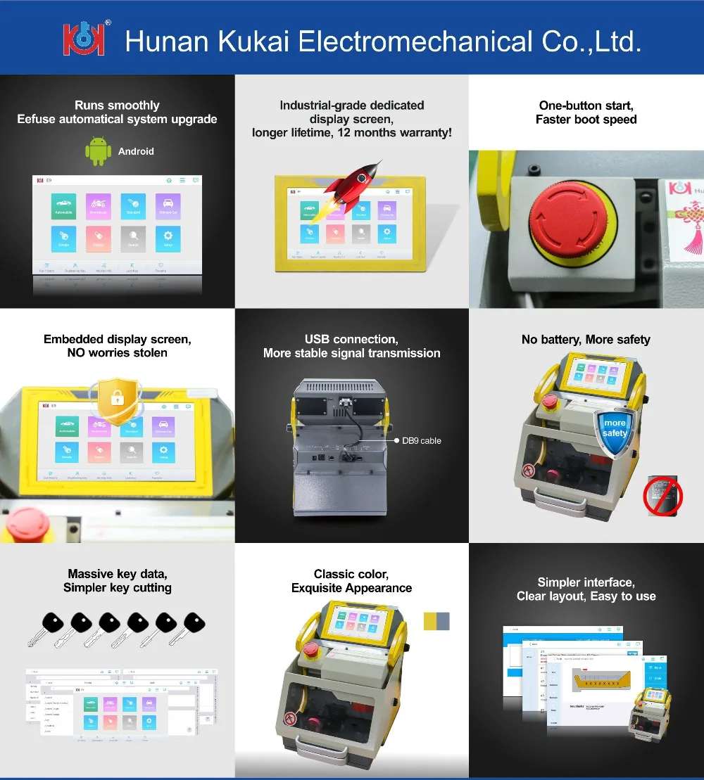 sec-e9 key cutting machine