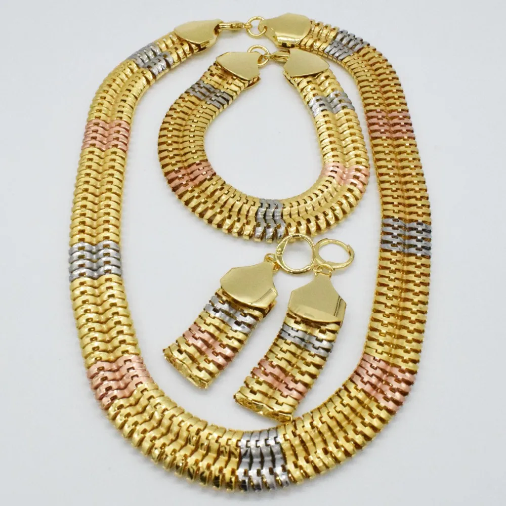 

Nigerian beads necklace jewelry set for women dubai gold earrings fashion wedding jewelry african necklace bracelet ring