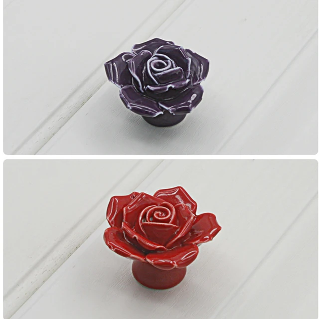 Best Offers Modern Rose Flower Handles Cabinet Ceramic Knobs Single Hole Kitchen Handles Dresser Closet Kids Bedroom Furniture Best Offers Modern Rose Flower Handles Cabinet Ceramic Knobs Single Hole Kitchen Handles Dresser Closet Kids Bedroom Furniture