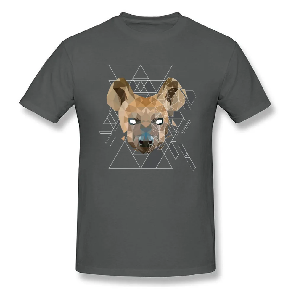 Geometric Hyena Top T-shirts for Men Printing Thanksgiving Day Tops Shirt Short Sleeve Fashion Tee-Shirt O Neck 100% Cotton Geometric Hyena carbon