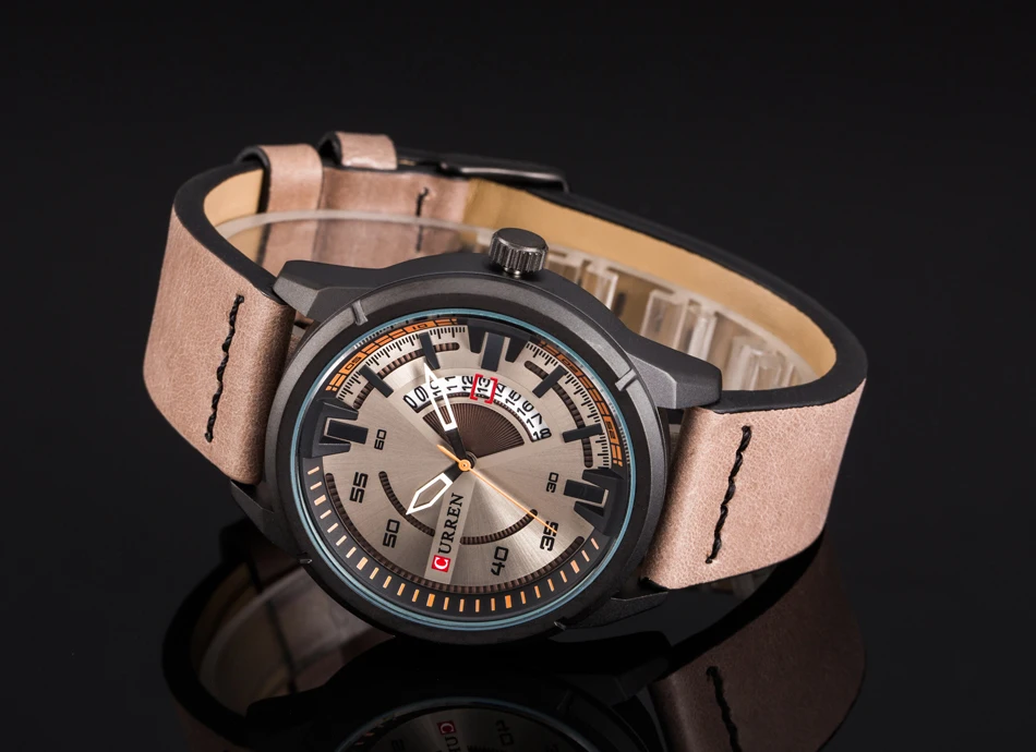 CURREN Men Watch Top Brand Luxury Sport Mens Watches Military Army Business Leather Band Classic Wrist Quartz Male Clock