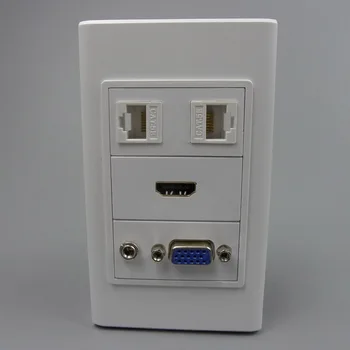 

120 X 70 VGA 3.5mm audio HDMI dual RJ45 wall plate