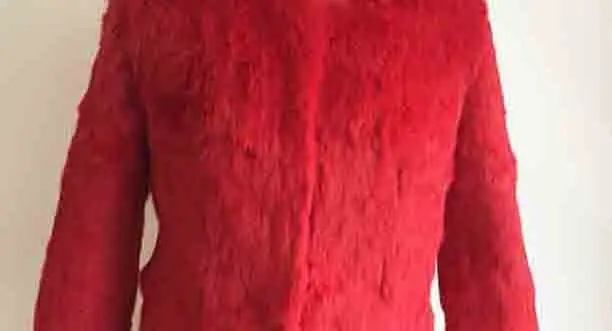 Натуральный мех Полный Пелт кроличий мех пальто для женщин длинный мех кролика куртка индивидуальный большой размер SR162 - Цвет: Red