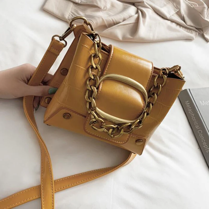 

Luxury Crocodile Pattern Lady Handbag Fashion New PU Leather Women's Designer Tote Chain Shoulder Messenger Bag For Female Bolsa