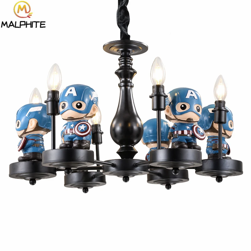 

Modern Resin American Captain chandelier Lighting for Childre Bedroom hanging LED chandelier luminaire Home decor Light Fixtures