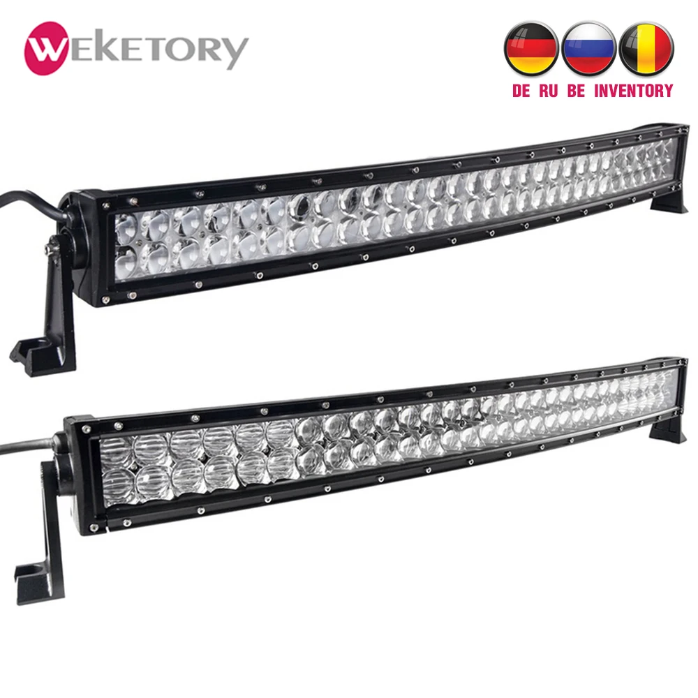 

weketory 4D 5D 32 inch 300W Curved LED Work Light Bar for Tractor Boat OffRoad 4WD 4x4 Truck SUV ATV Combo Beam 12V 24v