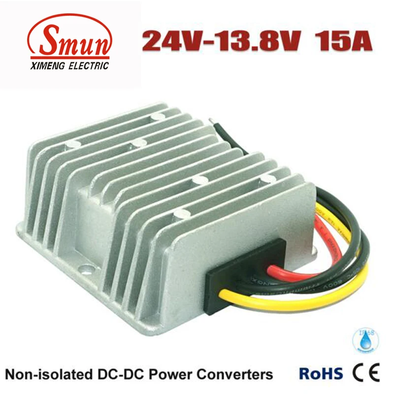 

24VDC TO 13.8VDC 15A 207W DC DC Buck Converter With IP68 Waterproof