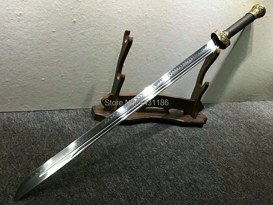 Top-Quality Brass Fittings Chinese KungFu Fighting Knife WuShu Dao Sword Sabre Very Sharp T10Steel Blade Clay Tempered Full Tang