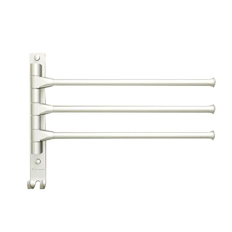 

European Space Aluminium Towel Rack Toilet Towel Hanging with Hooks Bathroom Towel Rack Movable Towel Bars 4/3/2 Arms
