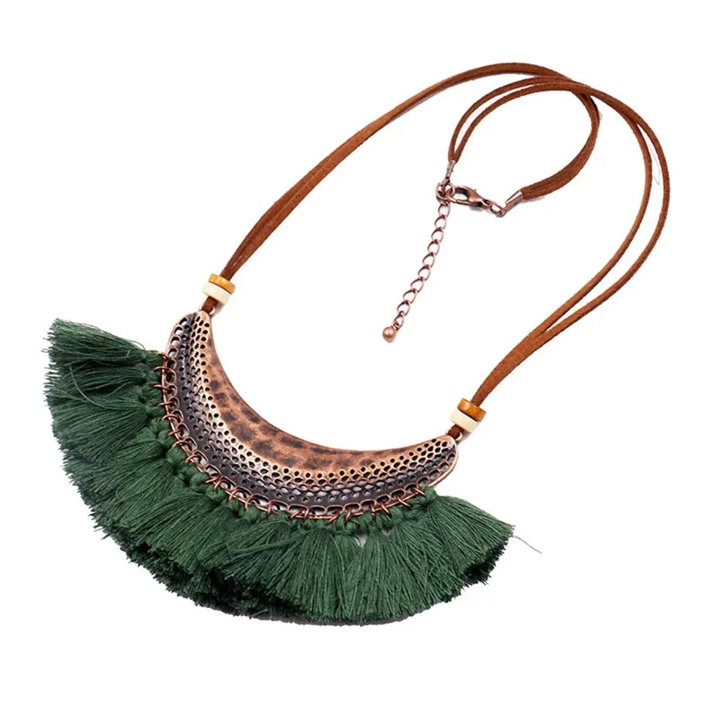 

HQEF2018 Retro Crescent Necklace Tassel Necklace Beautiful Necklace Wonderful Necklaces For Presents