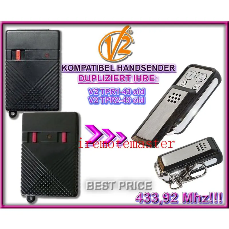 

Univerasl V2 Fixed codeTransmitter Duplicator ,Not work with V2 Rolling code