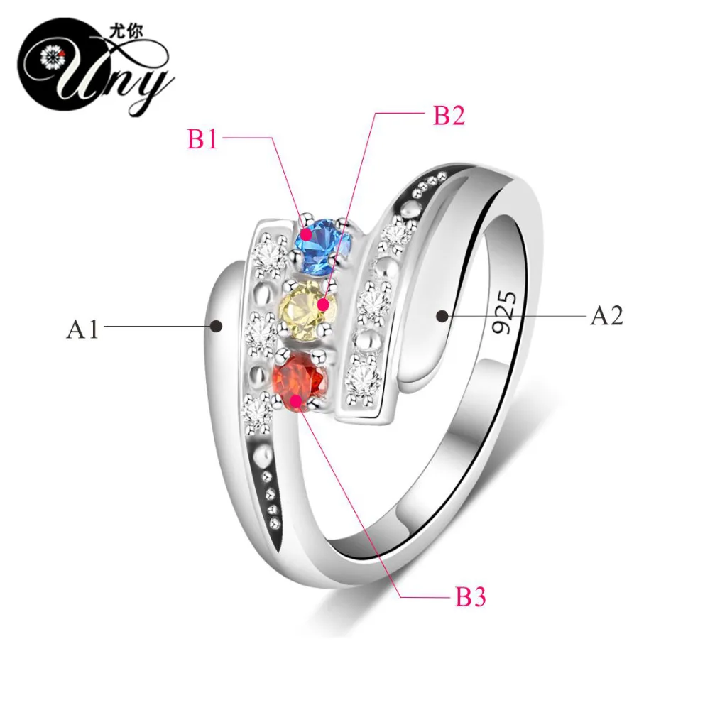 Uny Ring Mother Personalized Rings Anniversary Gifts Birthstone Uny Ring Mother Personalized Rings Anniversary Gifts Birthstone 925 Silver Customized Engrave Family Heirloom Promise In From Jewelry