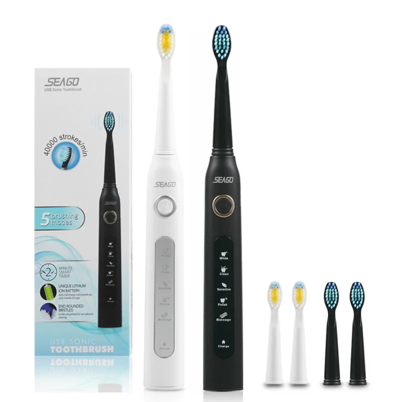 

LESCOLTON Electric Toothbrush Ultrasound Whitening Frequency Conversion Waterproof USB Interface Intelligent Electric Toothbrush