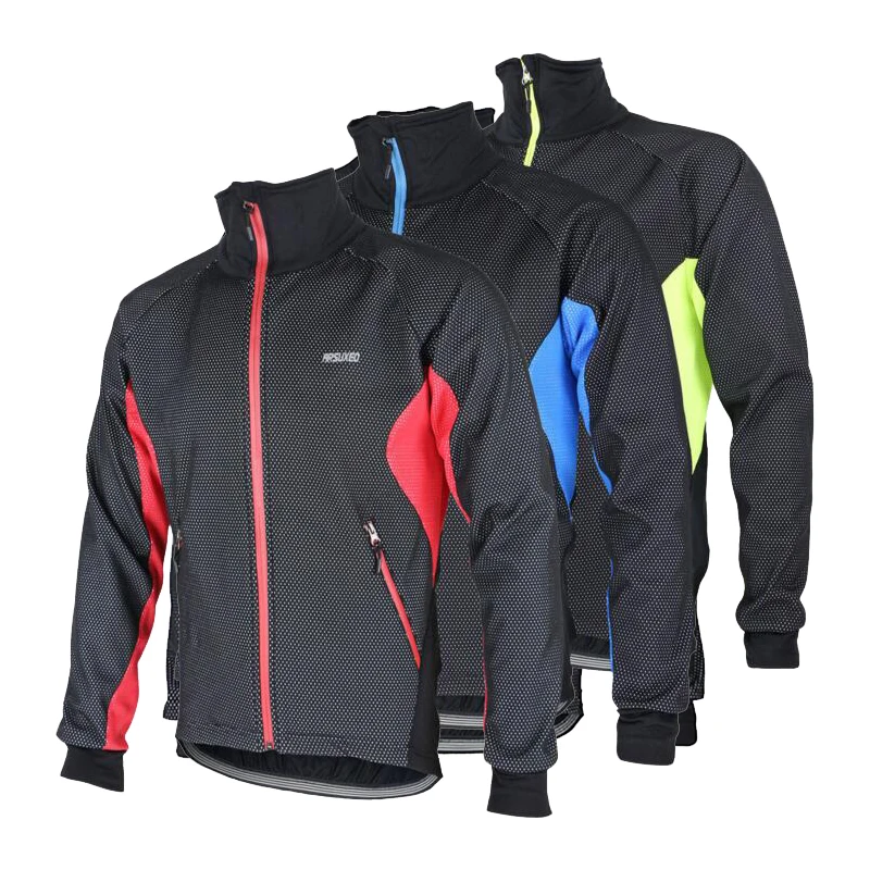 

Windproof Men Cycling Jacket Bike Racing Winter Fleece Cycling Jersey Warm Cycling Clothes Ciclismo Jersey 3 Colors