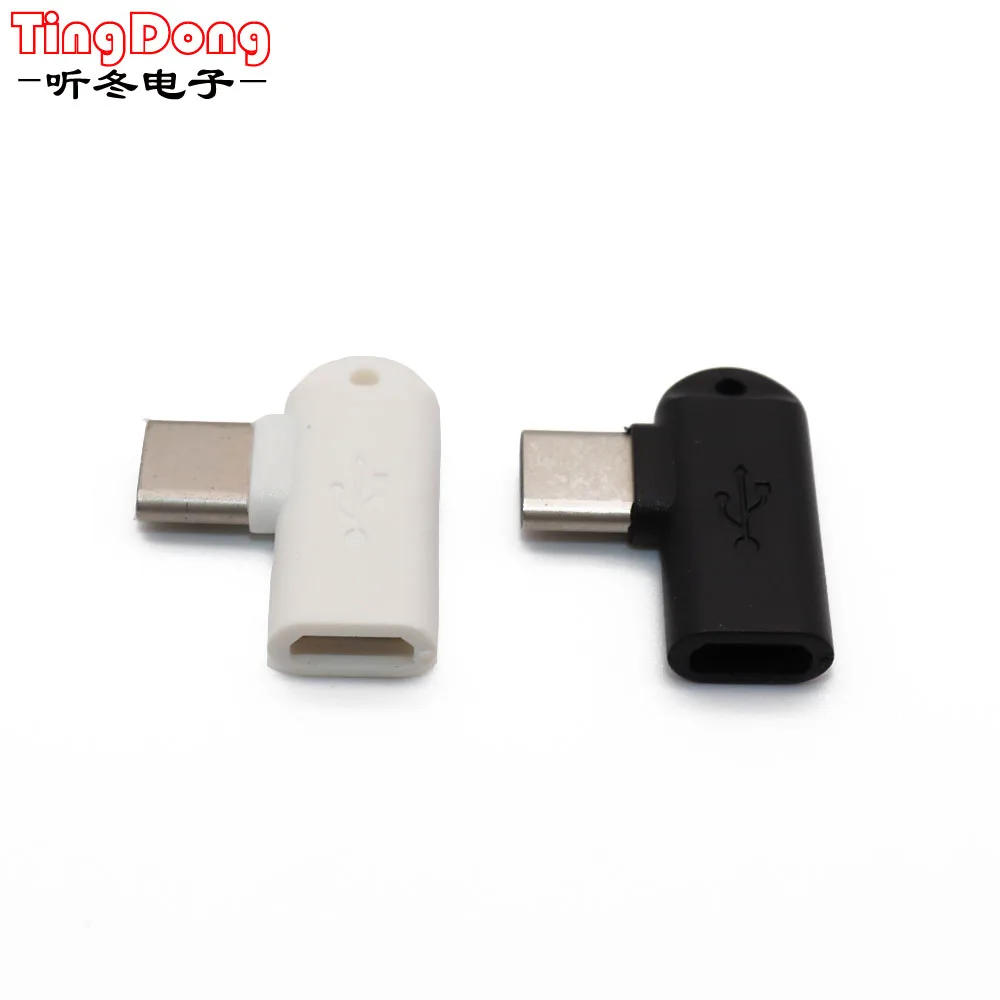 

TingDong 1Pcs 90 Degree Type C Male To Micro USB Female Data Sync Charge Converter Adapter for Letv for Xiaomi for Samsung