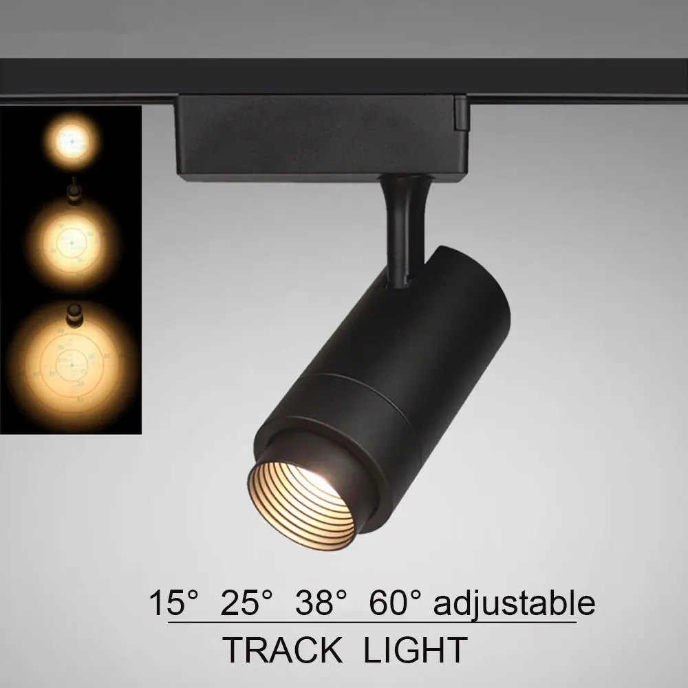

Beam Angle Adjustable 12W 7W 15W 10w COB LED Track Light Spot Light Ceiling Mounted Rail Track Lamp Decorative Led spotlight