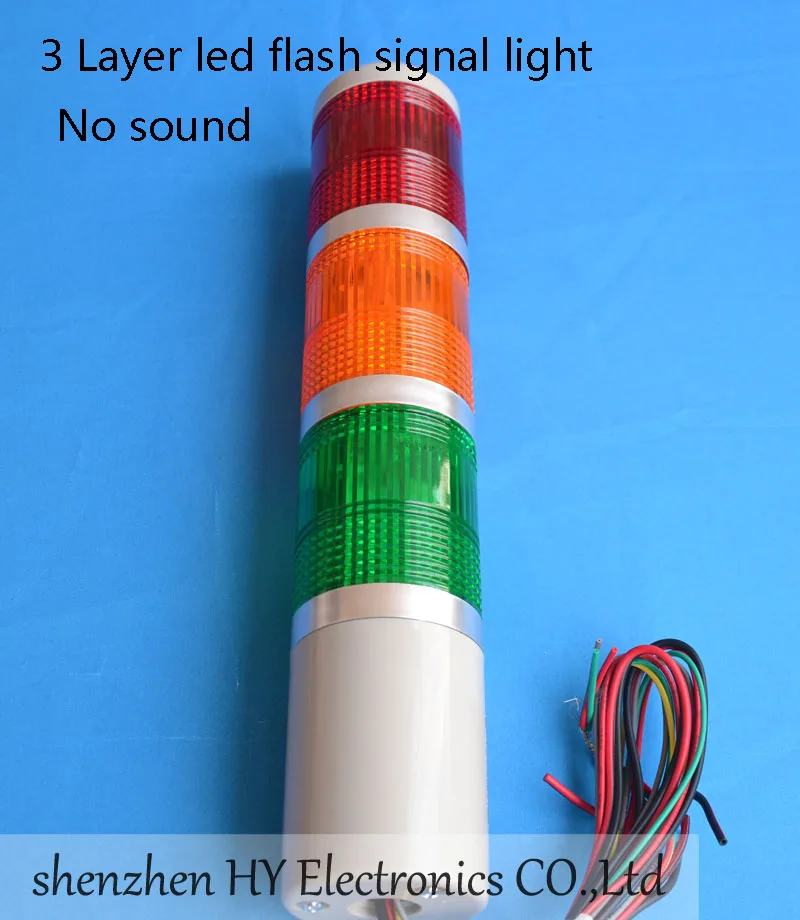 

DC12V 3 Layer LED Warning Flash Lamp Alarm Indicator Industrial Emergency Beacon Tower Signal With No Sound
