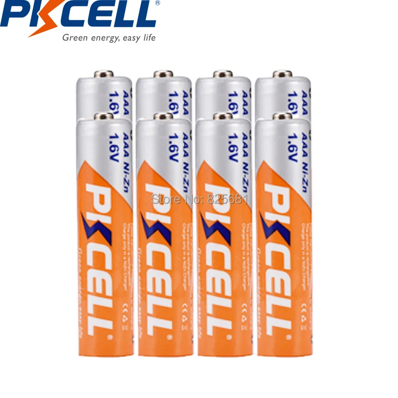 8pcs NIZN 1.6V 900MWH AAA Rechargeable Battery and Charger 4Slot EU US Plug charge 2pcs or 4pcs AA/AAA NI-ZN Batteries
