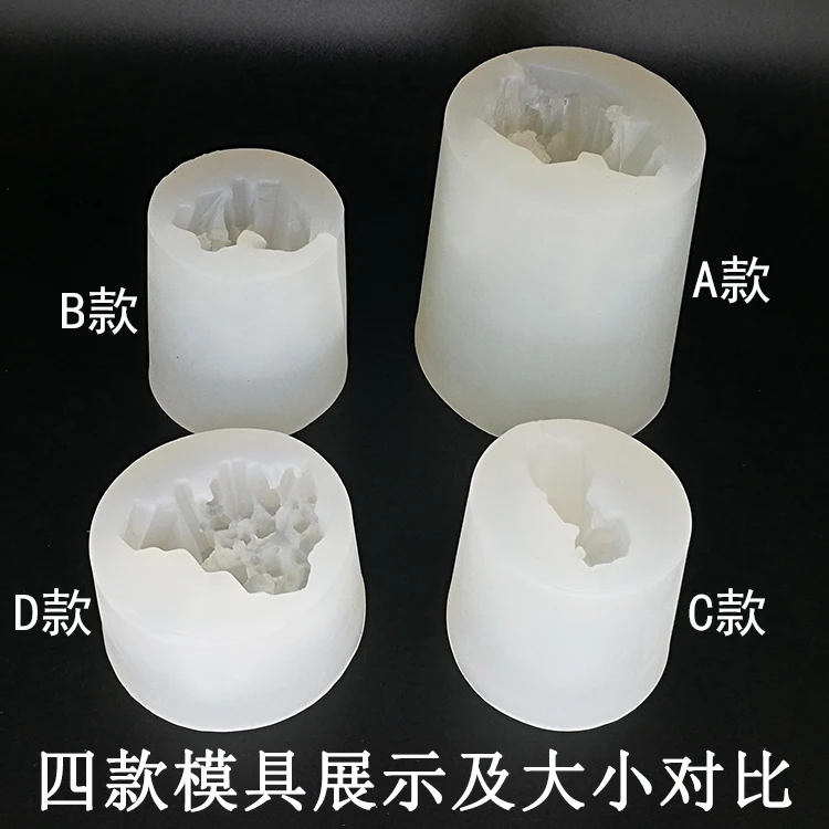 Силикагель 3D кристаллическая сосулька силиконовая форма для торта шоколадная силиконовая форма для конфет 4 формы ароматический камень каменная колонна формы