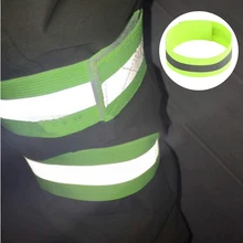 4 шт. высокая видимость группа отражение эластичные браслеты на запястье лодыжки ремни появление безопасности предупреждающие полосы для бега для велоспорта отражающий