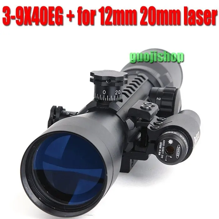 

brand Rifle scope Illuminated 3-9X40 EG+Weaver Rail+red laser