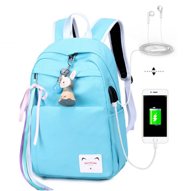 

Fashion Casual Waterproof Women Ribbons Backpack Lady Daypacks Middle School Student for Girls Bookbag Laptop Bag