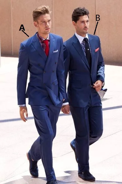 2017 Mix \u0026 Match Bleu Costumes Sur Mesure Fasshion Style Jeunes Hommes Travail Quotidien Bureau Costumes